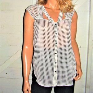 Bellatrix Black White Cut Out Blouse S